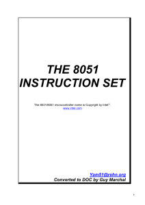 8051 INSTRUCION SET