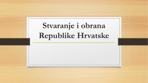 Stvaranje i obrana  Republike Hrvatske