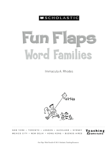 Fun Flaps Word Families