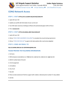 CONG Network Access & VDI Access