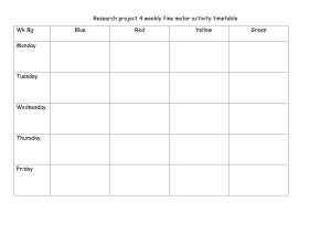 Research project 4 weekly fine motor activity timetable