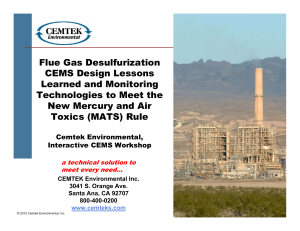 flue gas desulfurization cems design lessons learned mats rule