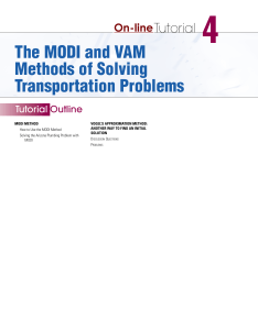 OnlineTut04 VAM Method Operational Research