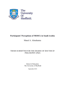 Participants’ Perceptions of MOOCs in Saudi Arabia