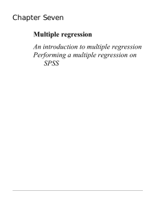 MULTIPLE REGRESSION ON SPSS