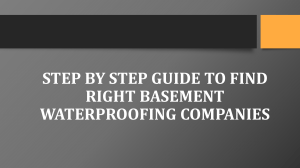 Step By Step Guide to Find Right Basement Waterproofing Companies