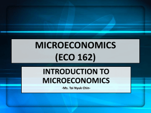 1. ECO 162-introduction to Microeconomic