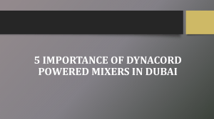 5 Importance of Dynacord Powered Mixers in Dubai-converted