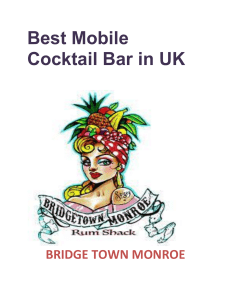 Best Mobile Cocktail Bar in UK