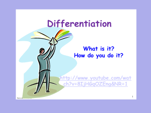 Differentiation - 