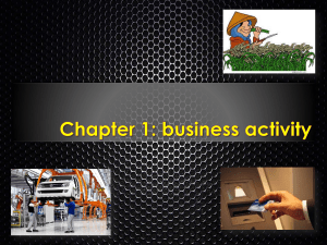chapter 1a (opportunity cost, value added, business activity sectors)