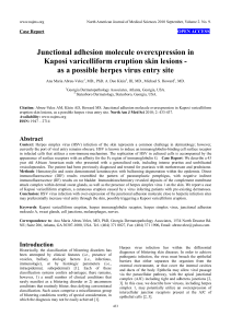 JAM overexpression in Kaposi vareciliform eruption i herpes
