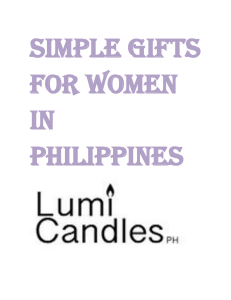 Simple Gifts for Women in Philippines
