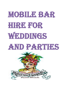 Mobile Bar Hire for Weddings and Parties