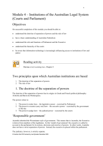Institutions of the Australian Legal System