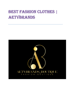 Best Fashion Clothes | AetvBrands