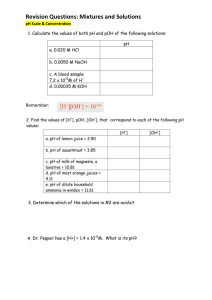 pH Revision Questions