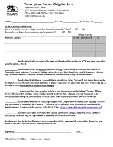 Transcript and Student Obligation Form