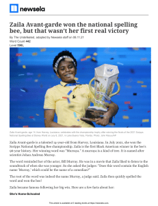 NWSELA - zaila-avant-garde-spelling-bee-2001022382-article and quiz