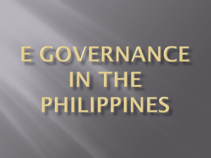 E GOVERNANCE IN THE PHILIPPINES