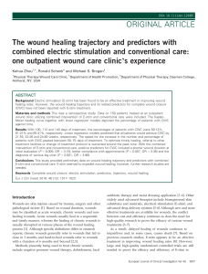 The wound healing trajectory and predictors with combined electric stimulation