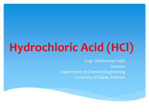 Hydrochloric Acid Production