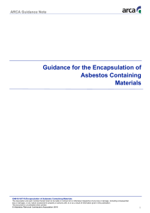 ARCA GN010-V0715-Encapsulation of Asbestos Containing Materials