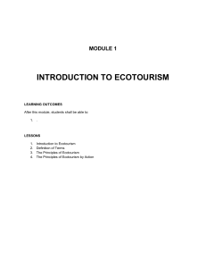 Ecotourism - Module