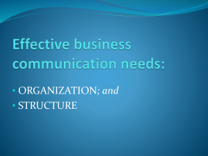 Effective business communication needs