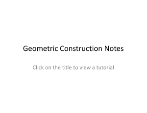Geometric Construction Notes PowerPoint- Student