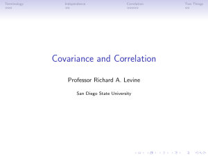 7. Lectures D- Covariance and Correlation 