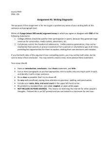 Assignment1 (Writing Diagnostic)