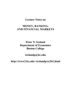 Lecture Notes on MONEY BANKING AND FINAN