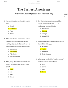 earliest-americans-multiple-choice-questions-worksheet-answer-key