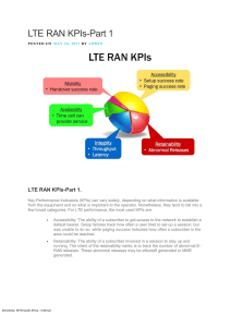 LTE RAN KPIs-Part 1