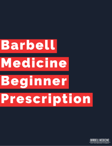 Barbell medicine beginner