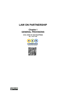 LAW ON PARTNERSHIP Chapter I GENERAL PRO