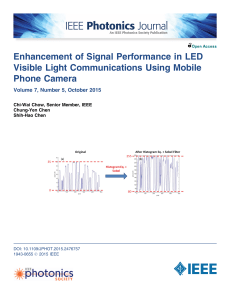 Enhancement of signal performance in LED VLC using mobile phone camera