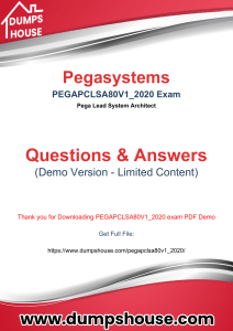 PEGAPCLSA80V1 2020 Dumps PDF Format