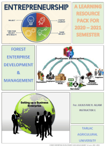 Forest Enterprise Development and Management - LRP jrallam