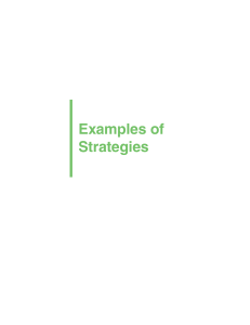 examples of strategies