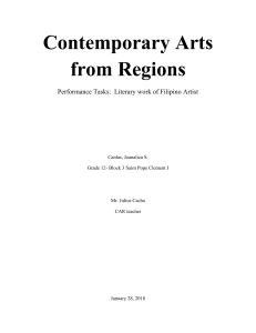 Contemporary Arts from Regions