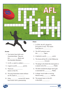 AFL Crossword