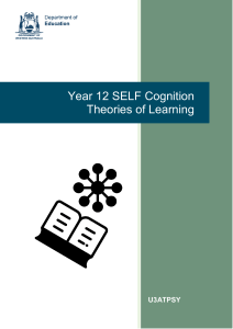 Self Cognition - Theories of Learning