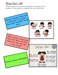 Show don't tell anchor chart