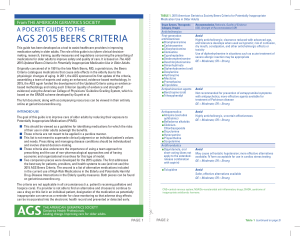 Pocket Guide to 2015 Beers Criteria