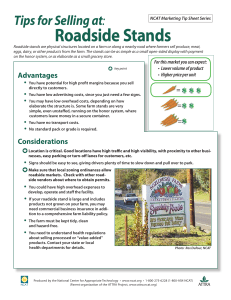 Tips for selling at roadside stands - farmers stands