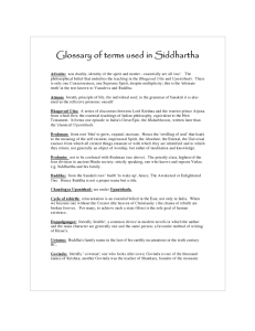 Siddhartha Glossary of Terms