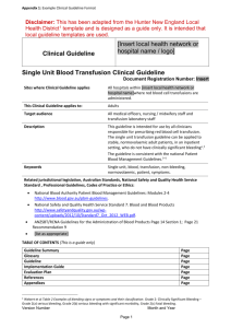 Appendix 1: Example Clinical Guideline Format