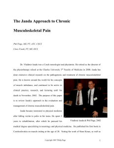 The Janda Approach to Musculoskeletal Pain